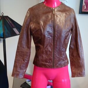 Pelle Studio Tan Leather Jacket
